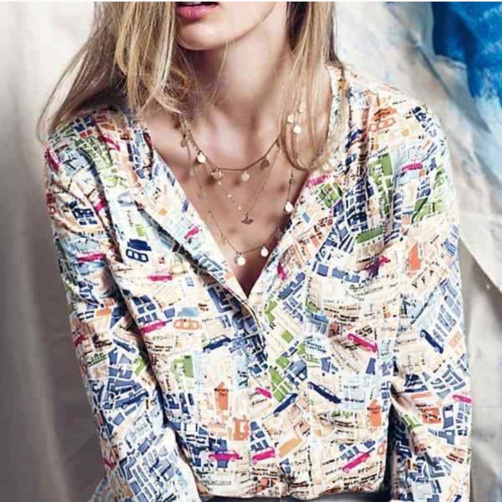 Maeve London Map Top Size 12